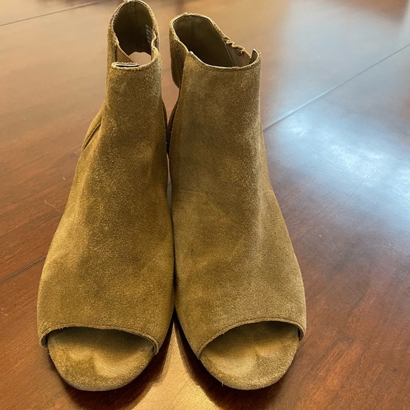 Steve Madden Suede Open-Toed Ankle Boot - Picture 1 of 5